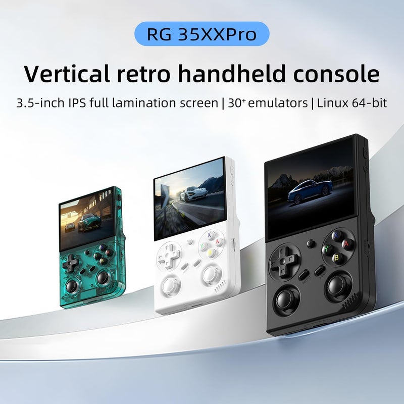 Voacle RG35XX Pro Retro Handheld Game Console , RG 35XXPro Support HDMI TV Output 5G WiFi Bluetooth 4.2 , 3.5 Inch IPS Screen Linux System Preloaded 4353 Games 3200mAh Battery(Black-New) - Image 2